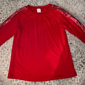 Grace & Emma, light weight pullover. Not too thick. Glitter down sleeves. NWOT.